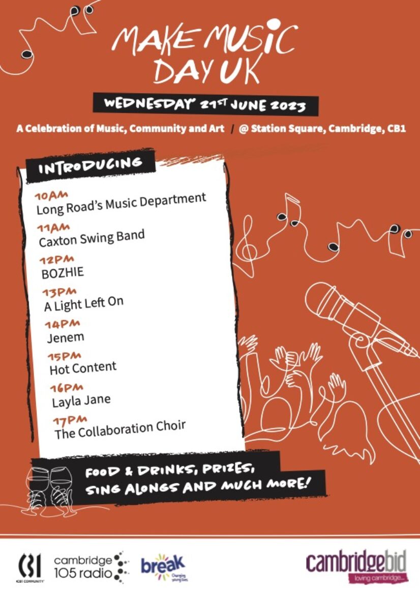 Cambs BID_make Music Day 2023_A4 poster_digital copy