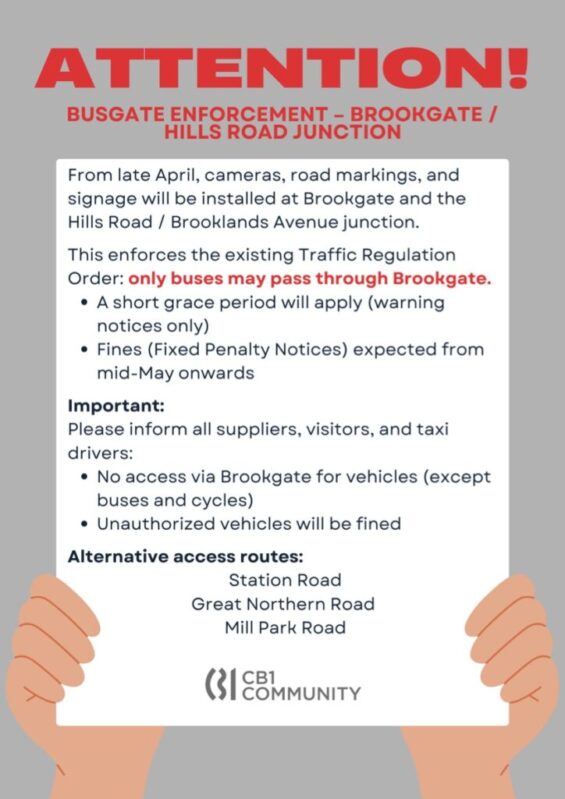 CB1 Only busses poster email