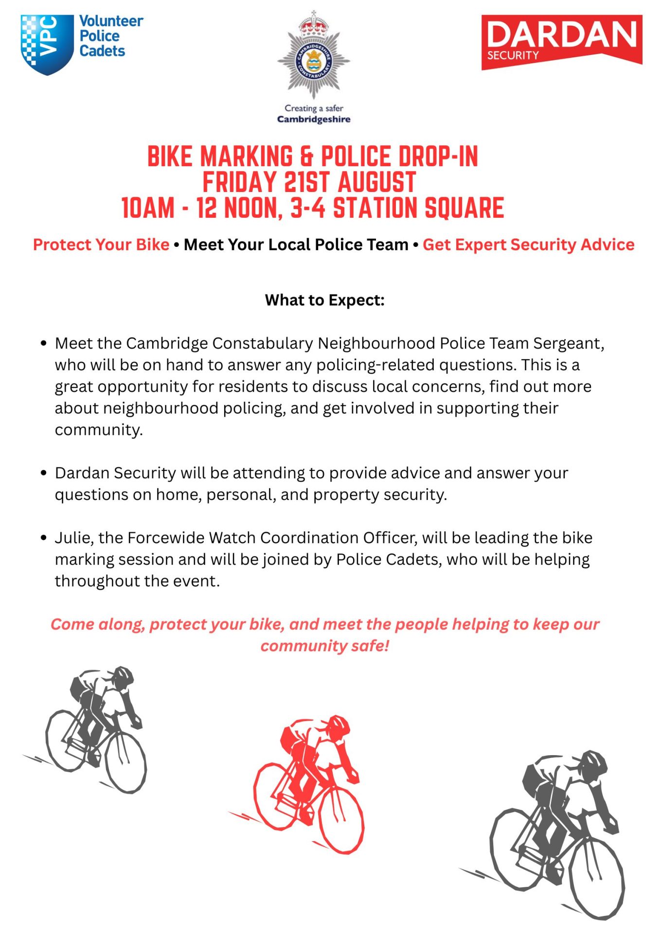 Bike Marking and Police Drop-In